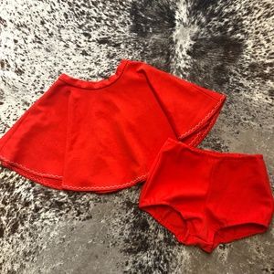 Vintage Cheerleading Skirt Mini Skater Skirt with